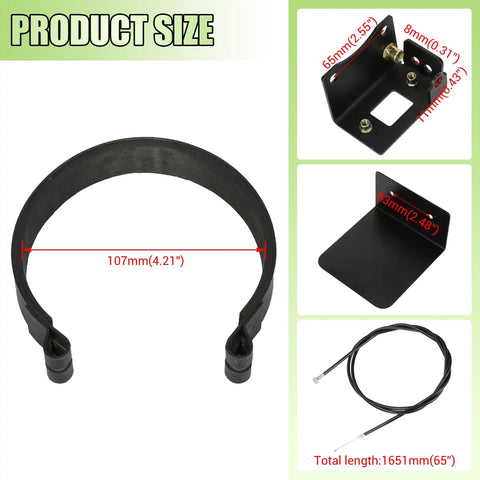 4 Inch Mini Bike Centrifugal Clutch Brake Band Kit Fits Predator 212cc Tillotson GX140 GX160 GX200 with mounting bracket