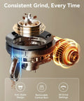 All In One Espresso Machine With Grinder 58mm Cafe Style 2026 Upgrade Anti Static Grinder mechanism in stainless steel