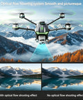 Camera Drone With GPS For Beginners And Vloggers, 40 Minute Flight, Dual Batteries, 5G FPV Live Video hovering over scenic mountains