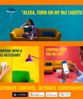 Lit Color A19 LED Bulbs 3 Pack With Sunset To Sunrise Automation, Motion Sensing, Voice Or App Control, Full Color 800 Lumen 60W Equivalent, Indoor Smart Home Ready, Matter Compatible smart home control image