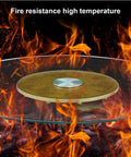 Tempered Glass Round Turntable Rotating Tray For Dining Table Clear Rotating Serving Tray Alternative 39 Inch fire resistant