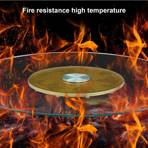 Tempered Glass Round Turntable Rotating Tray For Dining Table Clear Rotating Serving Tray Alternative 39 Inch fire resistant
