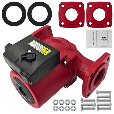 Boss Level 1 2 Hp Circulation Pump Ups26 150Sf With Plug And Play Hookup For Grundfos 95906632 Units showing pump, gaskets, bolts, and manual.