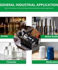 Wultek Precision Bottle Labeling Machine With Handle Flexible Capacity For Various Shapes quick adjustable clamps on various bottles.