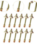 Beefy 12 Piece Bed Frame Fasteners Set With M8x80mm Bolts And Threaded Rod Connectors for Tough Half Moon Spacers And Nuts