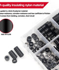 Go To M6 Nylon ABS Spacers Kit With Box 340 And 680 Piece Set For Car Home And DIY Repairs Multi Size Washers Ideal For Jewelry Crafting And Electronics Assembly Handy For Neat Gaps And Layered Details black nylon spacers in compartment box