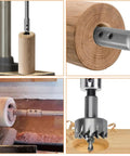 Badass Long Reach Forstner Bit Extension Shaft Adds Four Point Five Inch for drilling deep woodworker projects in action.