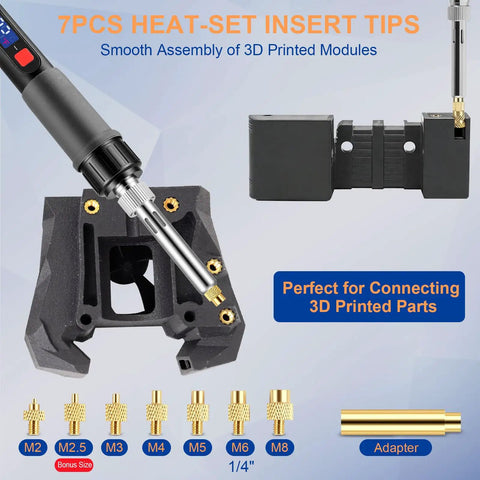 Dope All-In-One 21 In 1 3D Printer Smoothing And Finishing Tool Kit with 80W LED Soldering Iron and Heatset Tips