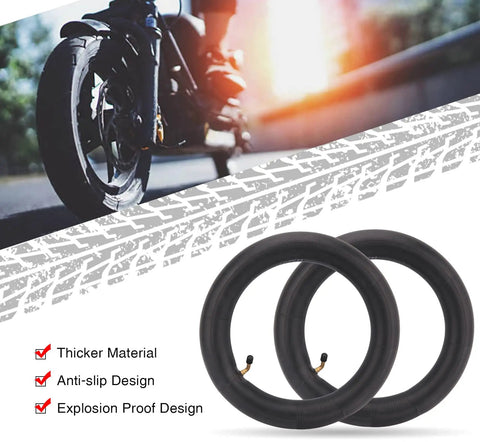 Two Pack 12.5x2.25 Inner Tubes Fits 12 To 12.5 Inch Tires For Pocket Bikes and Scooters shown with bike close-up