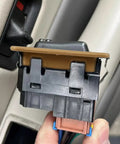Rear Power Window Switch Trim Replacement For Escalade, Avalanche, Silverado, Tahoe, Sierra, Yukon Driver And Passenger Side Bezel Cap Cover 2000-2002 Beige installed view