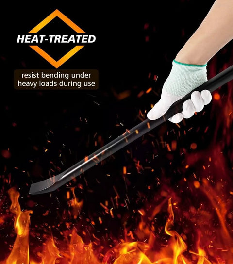 Heavy Duty Alignment Pry Bar Seven Eighths Inch By 30 Inch Sleever Bar for aligning, prying, chiseling shown with heat treatment