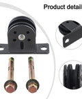 Heavy Duty Fixed Pulley Lifting Sheave with Double Bearing, 10mm Sheave, Bolt Fasteners, Stainless Steel