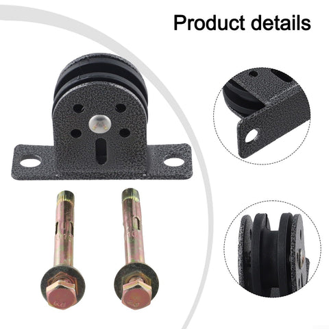 Heavy Duty Fixed Pulley Lifting Sheave with Double Bearing, 10mm Sheave, Bolt Fasteners, Stainless Steel