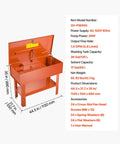 Built Tough Heavy Duty Parts Washer With 40 Gallon Steel Bath And One Gallon Per Minute Electric Pump For Auto Mechanics Engine Gear Carburetor No Fuss Workshop Cleanup Rig, orange tank with gooseneck.