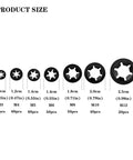 Chart showing size and quantity of Internal Tooth Starlock Locking Washers Set 340 Pcs Including Push On Speed Clips.