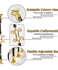 Slick Beefy Adjustable Metal Balusters And Stair Railing Spindles No Sweat Custom Angle Mount With Aluminum Base with rotatable heads and flexible bases.