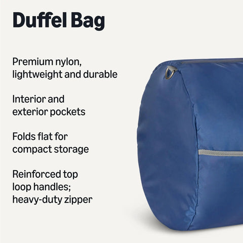 Extra Large Foldable Nylon Carryall Duffle Bag For Travel And Storage With Zippered Pockets And Rugged Handles 150 Liter