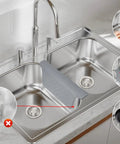 Double Sink Mat Protector With 36 Suction Cups No Odor No Stains Super Soft Divider Pad Shields The Center Of A Double Sink