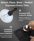 Two Pack 58mm Espresso Puck Screen 0.8mm Thin 316 Stainless Steel Full Edge Hole Design in use with portafilter
