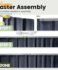 Installation steps for Galvanized Raised Garden Bed With Two Easy Installation Options For DIY Enthusiasts, Measures 101 By 36 By 18 Inches, Heightened Planter Box For Deep Rooted Vegetables And Flowers, Outdoor Use In Dark Grey.