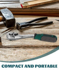 Heavy Duty 10mm Quick Release Ratchet Extension Featuring 72 Tooth Reversible Head For Mechanics Seeking Straight Fire Torque And Slick As Butter Movement In Tight Garage Spots on a workbench with tools.
