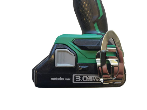 Close-up of Powerhouse 18V Cordless Brushless Impact Driver handle and battery, tool only for tough fastening and drilling jobs
