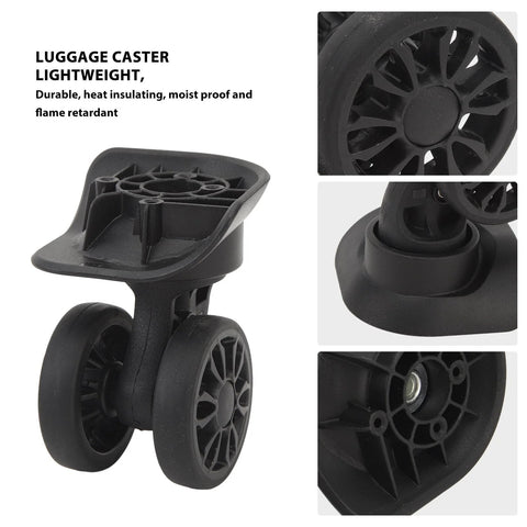 Luggage Wheel Replacement Set Of 2 Easy To Install Suitcase Caster Wheels For Repairing Worn Out Casters ABS Material
