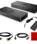 Beefed-Up Thunderbolt Docking Station For Laptops With Dual Monitors, USB-C 3.1 And USB-A Ports, 2 DisplayPort 1.4, HDMI 2.0, Gigabit Ethernet, 180W Power Adapter, Cables And Cleaning Cloth, Renewed.