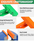 Pro Level Knockout Magnetic Vise Jaw Pads 2 Pack features green multi groove and orange soft pads for protection and stability.