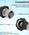Electric Pressure Washer Adapter Three Quarter Inch High Pressure Quick Connection Fitting Garden Hose Connector Detail View