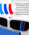 Colored BMW Front Grille Insert Trims Snap On Mesh Grille Strips on 2013-2019 F30 F35 3 Series, fits 11 Beam and 8 Beam Grilles