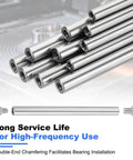 Beefy Linear Motion Rod Guide 6x100mm Chrome Plated Hollow Steel Shaft With 4mm Inner Hole And M4 Screws For 3D Printers And CNC Machines Smooth Glide Easy Mount High Precision Linear Guidance, chrome-plated steel rod with M4 screws