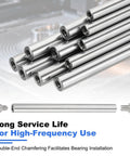 2 Piece Linear Motion Rod Shaft Guide Set 8x100mm Hardened Chrome Plated Hollow Steel Rods With 4mm Inner Hole And M4 Screws Rock Solid For 3D Printers And CNC Machines, hollow steel rods with M4 screws