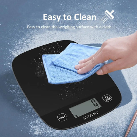 Cleaning Ultra Slim Digital Kitchen Scale For Food Weighing Up To Five Kilograms With 0.1 Ounce And 1 Gram Increments Tare Function