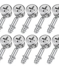 10 Piece Furniture Connecting Rods And 10 Cam Locks Set For Cabinets And Wardrobes, Zinc Alloy Cam Lock Fasteners