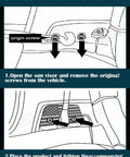 Installation guide for Aluminum Alloy Sun Visor Repair Kit For Jeep Wrangler JK JL And Gladiator 2018-2023 models