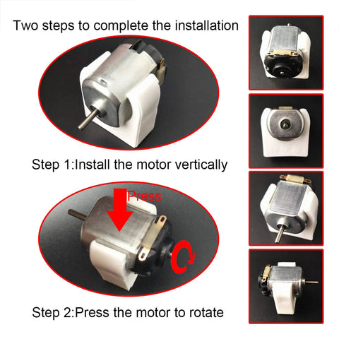 Installation steps for 18 Piece DC Motors Kit For STEM DIY Toy, Mini Electric Hobby Motors 24000 RPM At 3V with AA battery holder.