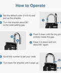 Instructions for setting Four-Digit Locker Padlock Waterproof Outdoor Zinc Alloy Lock With 10000 Possible Combinations