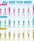 120-piece heat shrink wire connectors kit with waterproof automotive terminals and assorted crimp connectors