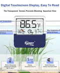 Digital Aquarium Thermometer With LCD Display Stick On Sensor For Saltwater And Freshwater Tanks Real Time Readout Max And Min Temperature showing 86.5°F