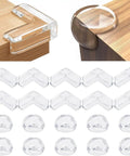 Straight Up Clear Silicone Baby Corner Guards, Real Talk Toddler Table Edge Bumpers, tight fit clear protectors on furniture corners.