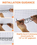 Installation guide for Sixteen Piece Pegboard Hook Set That Fits One Eighth And One Quarter Inch Boards With A Two Prong Grab Design