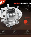 Front view of Two Pack Rear Wheel Bearing And Hub Assemblies With ABS For Toyota RAV4 1996 To 2005 FWD Only Tough Build