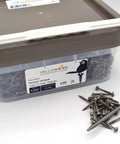 Size Six By One And A Half Inch Pan Head Pocket Screws With Square Drive Number Two Type Seventeen Fine Thread Lube Coated