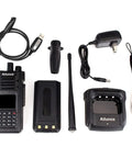 Beefed Up Dual Band DMR Analog Walkie Talkie IP67 Waterproof With 3200mAh USB C Battery, Group Call And SOS Alerts components displayed