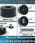 Heavy Duty Rubber Feet Pads Set Of Four For Anti Vibration On Air Compressors Generators And Pressure Washers 0.75 By 1.5 Inch measurements