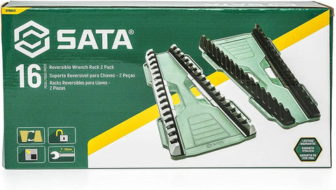 16 Slot Reversible Wrench Rack Set For SAE And Metric Tools Up To 1 Inch, 2 Pack, Adjustable Design Delivers 30 Percent More Storage