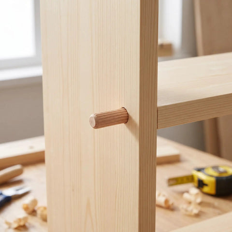 200 Piece Wooden Dowel Pins Kit With Fluted Hardwood Rods Chamfered Tips And Smooth Splinter Free Surface For Furniture And Cabinet Joint Reinforcement Built To Last For DIY Projects, wooden furniture joint