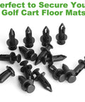 Gotta Have Golf Cart Floor Mat Push Rivets For Yamaha Models 2007 And Up OEM 90269-09003 Compatible Pack Of 15 Secure Fit
