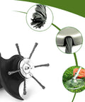 Heavy Duty 6 Inch Steel Weed Eater Blades with Steel Wire Bristles for Saker Trimmers Brush Cutters, close-up detail view